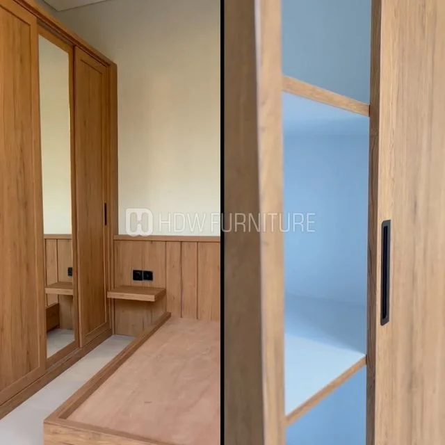 Lemari Wardrobe Sliding Modern, Solusi Interior Kamar Minimalis