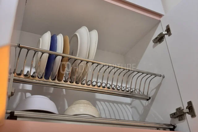 Kitchen Set Modern Minimalis Putih dan Pink